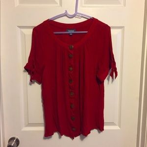 ModCloth crepe tie sleeve top